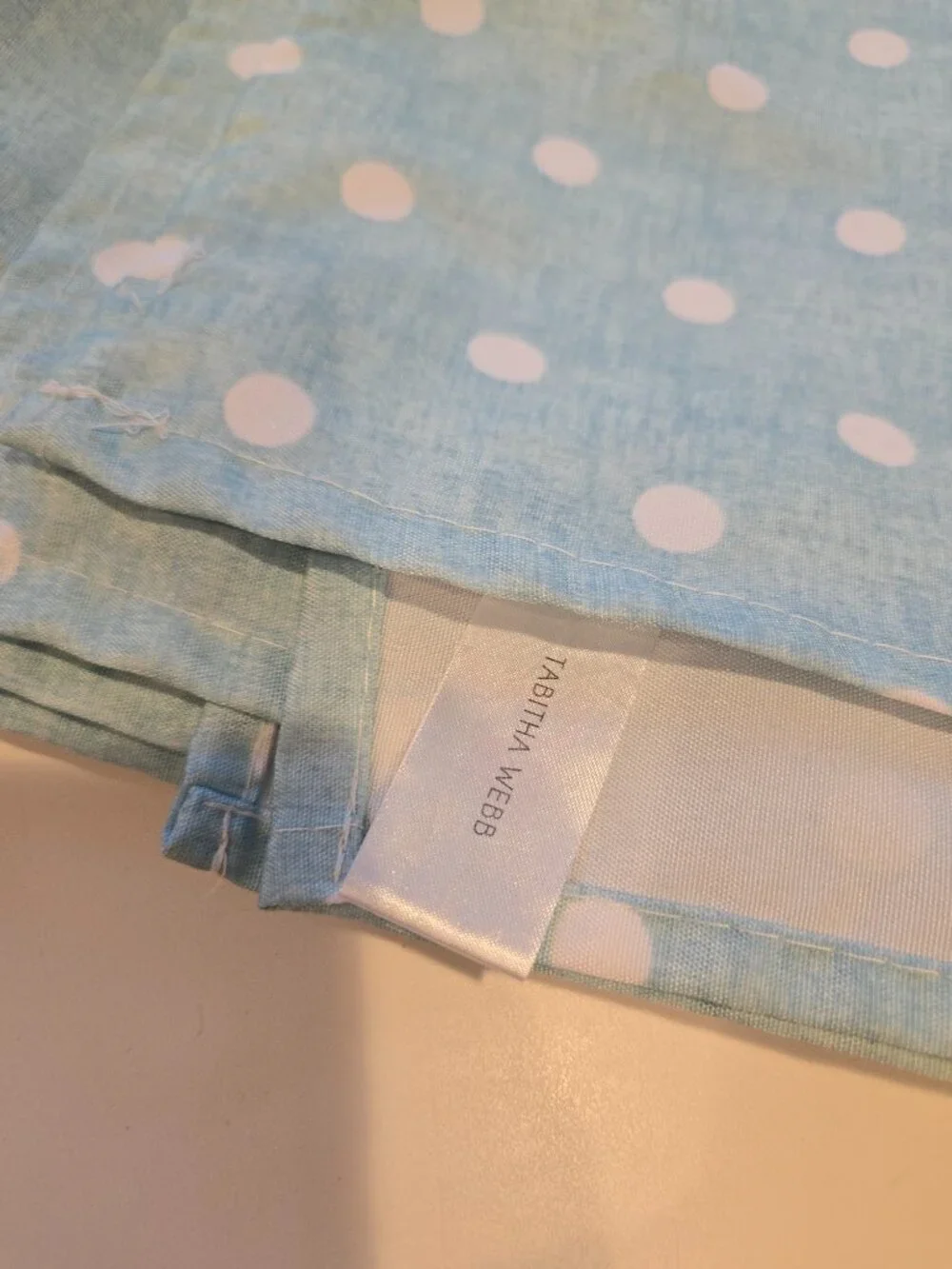 Tabitha Webb Powder Blue and White Polka Dot 60x82 Tablecloth